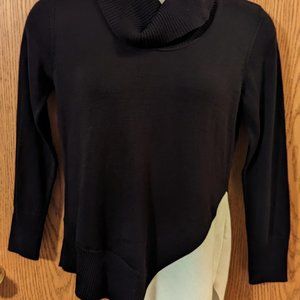 Calvin Klein asymmetrical turtle neck sweater. Sz M, excellent condition